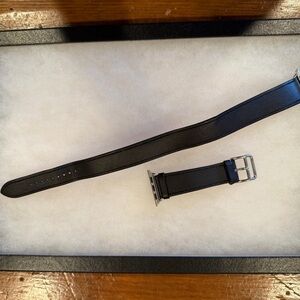 Hermes Black Leather Watch Strap